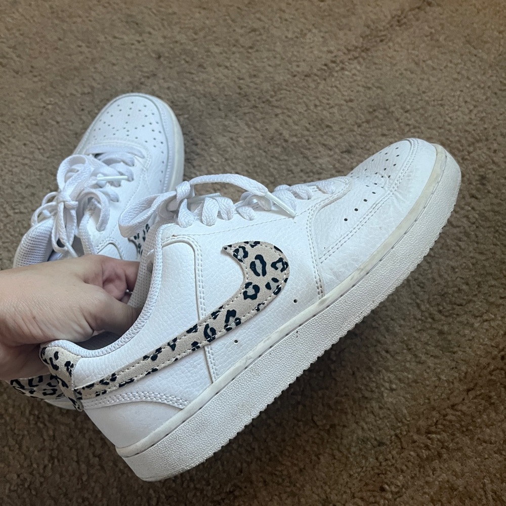 Nike Court cheetah print swoosh